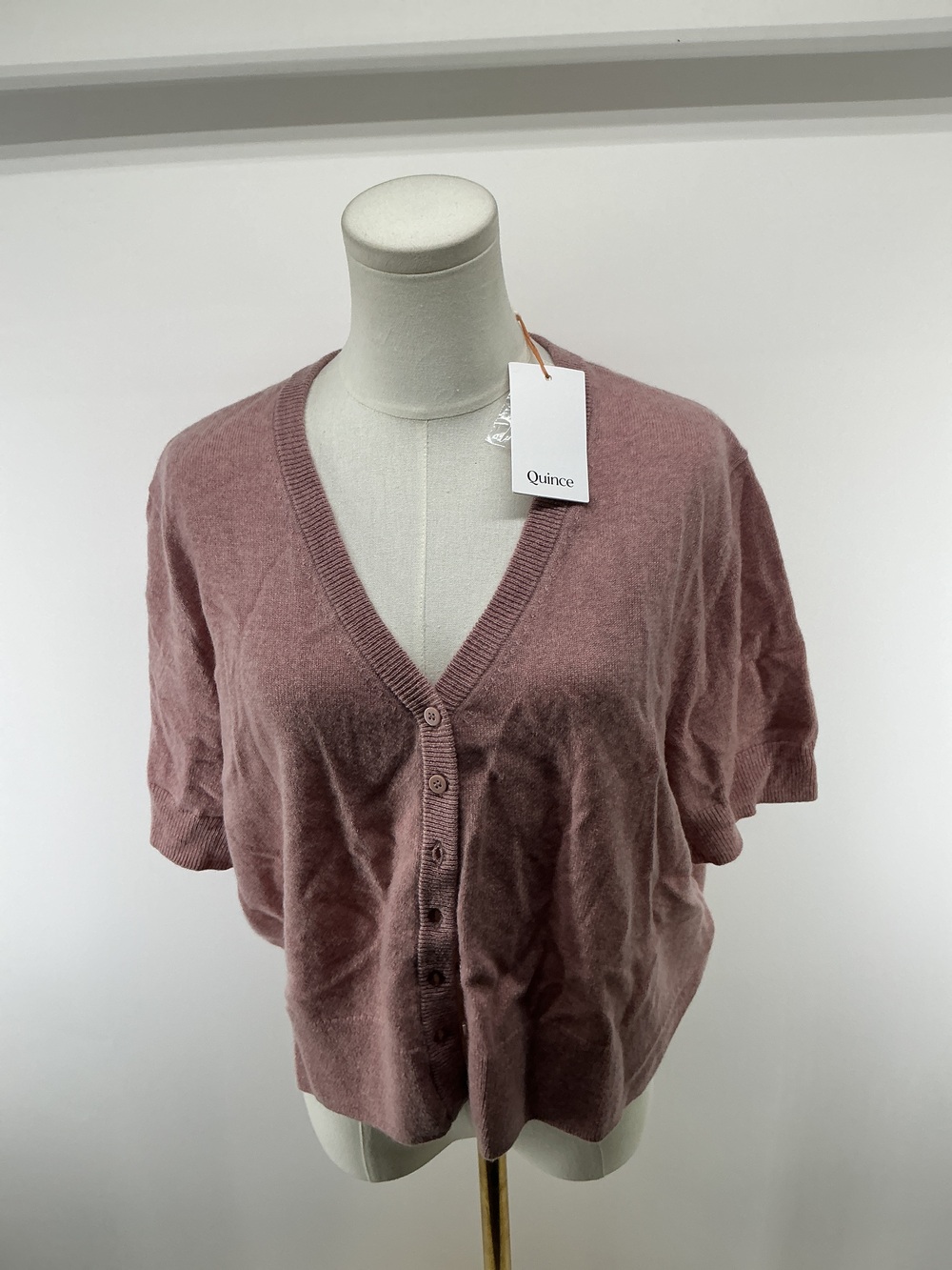Mongolian Cashmere Short Sleeve Cardigan
